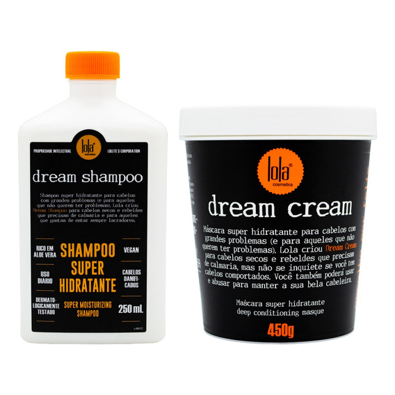 Lola Dream Cream Shampoo Hidratante + Máscara 450gr 3c