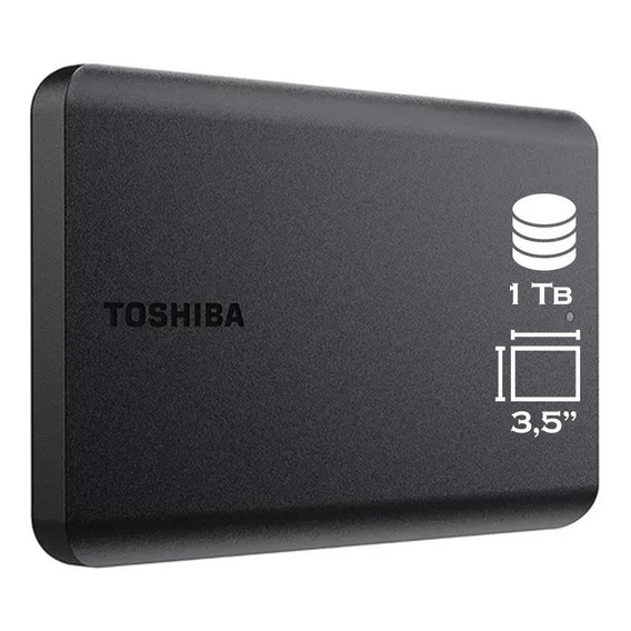 Disco duro externo Toshiba Canvio Basics HDTB510XK3AA 1TB negro