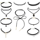 Kit C/10 Gargantilha Choker Blogueira