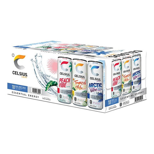 Celsius Essential Energy Sparkling Vibe Variety Pack 18pk