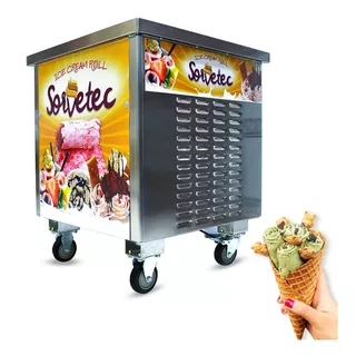 Máquina De Sorvete Na Chapa Ice Cream Roll Sorvetec 220v