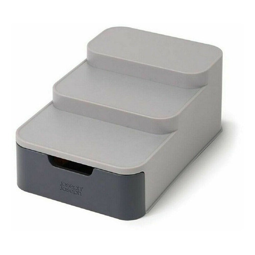 Organizador Alacena 3 Niveles Estantes Compacto Joseph Color Gris Claro