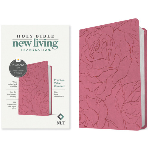 NLT Premium Value Compact Bible, Filament-Enabled Edition (Leatherlike, Pink Rose), de Tyndale. Editorial TYNDALE HOUSE PUBL, tapa dura en inglés