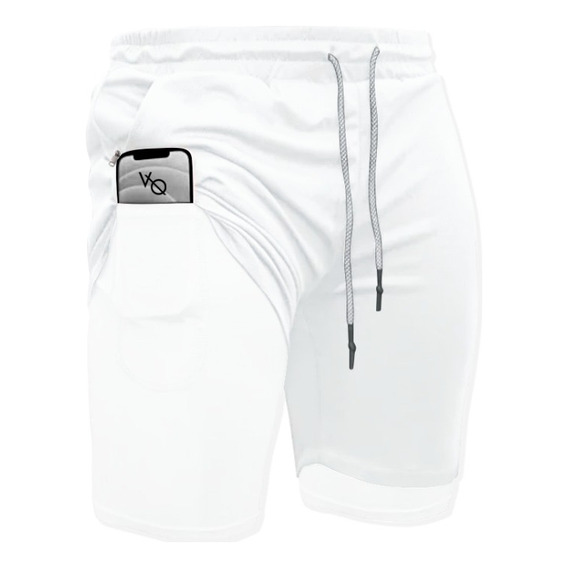 Short Con Licra Deportiva 2 En 1 , Calidad Correr Gym M1615