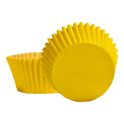 Pirotin Cupcake Nº10 Liso Amarillo Limon Caja X510