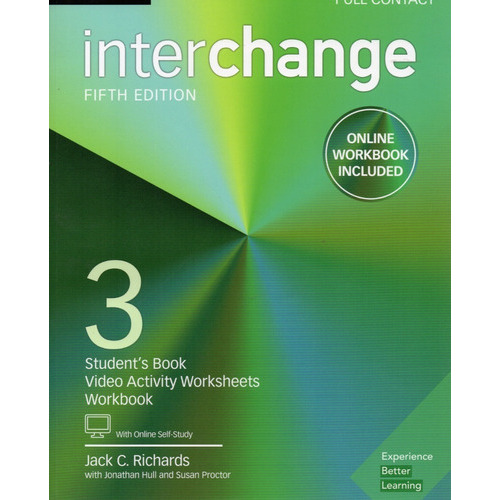 Interchange 3 Full Contact Online Workbook & Online Self-study 100% Original, De Jack C. Richards. Editorial Cambridge University Press, Tapa Blanda, Edición 2017 En Español, 2017