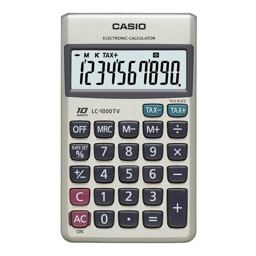 Calculadora De Escritorio Casio Lc-1000 10 Digitos /3gmarket Color Plateado