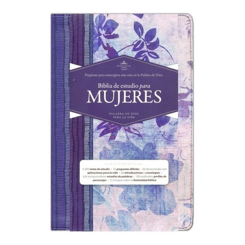 Biblia De Estudio Para Mujeres - Azul Floreado - Td - Rv60