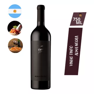 Vinho Tinto Argentino Alma Negra M Blend Original 750ml
