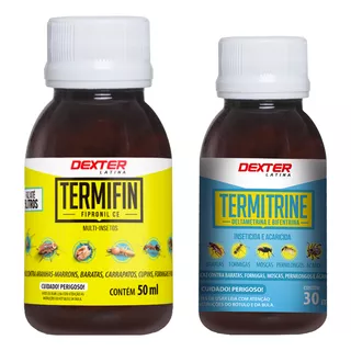 Termifin 50ml + Termitrine 30ml Multi Insetos Sem Cheiro