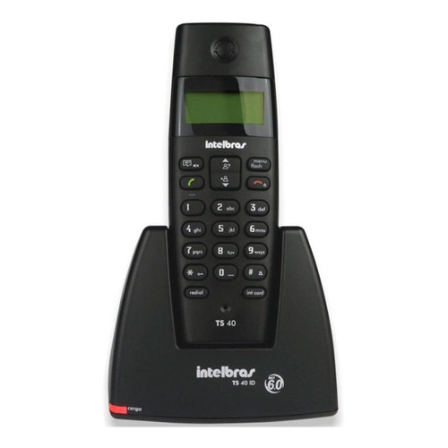 Telefone Intelbras TS 40 ID sem fio - cor preto