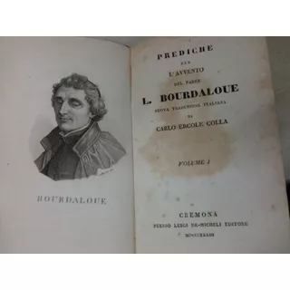 Libro De Religión Antiguo 1833 Prediche Per L'avvento 