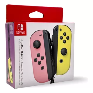 Controle Nintendo Switch Joy-con L/ R Pastel Rosa / Amarelo