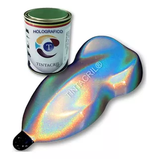 Pintura Holográfica - Arcoiris De #0.035µ X 1 Lt. Bicapa