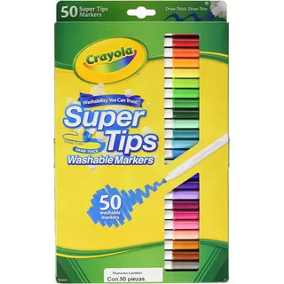 Crayola Marcador Lavable Super Tips 50 Unidades Originales