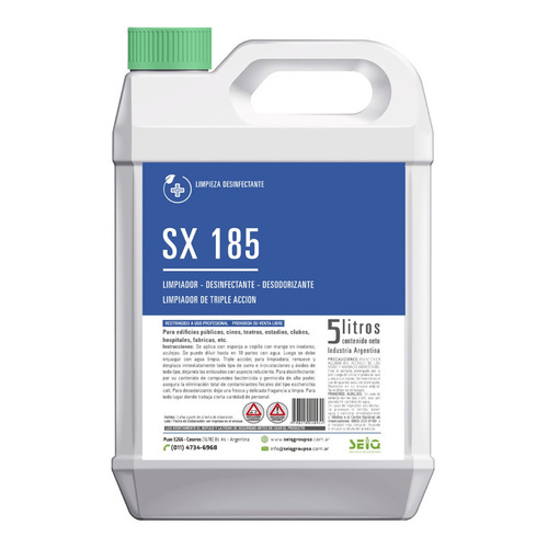 Sx 185 Seiq Desinfectante Desincrustante Quita Sarro 5 Lts 