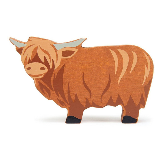 Juguete Animales De Madera Vaca Highland Para Niños Febo