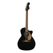 Guitarra Electroacústica Fender California Newporter Player Para Diestros Jetty Black Gloss