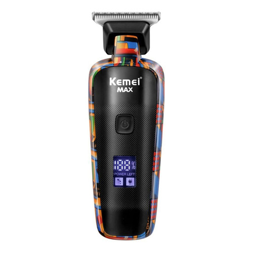 Clipper Cortadora De Cabello Kemei Profesional Recargable Km-max5090 Negra 110v