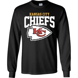 Kansas City Chiefs Playeras Manga Larga Para Hombre Y Mujer