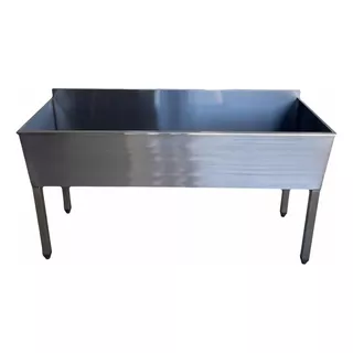 Tanque Industrial Aço Inox 100x54cm Multiuso Geral Reforçado