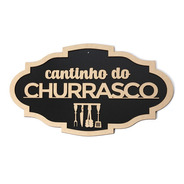 Placa Decorativa Cantinho Do Churrasco Churrasqueira Bar Mdf