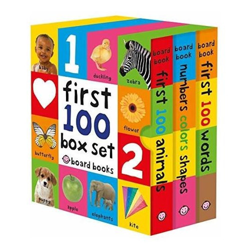 Book : First 100 Board Book Box Set (3 Books) - Priddy,...