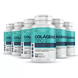 Colágeno Tipo 2 I I 6x 60 Cápsulas + Vitaminas Máx. 1 Ao Dia Sabor Sem Sabor