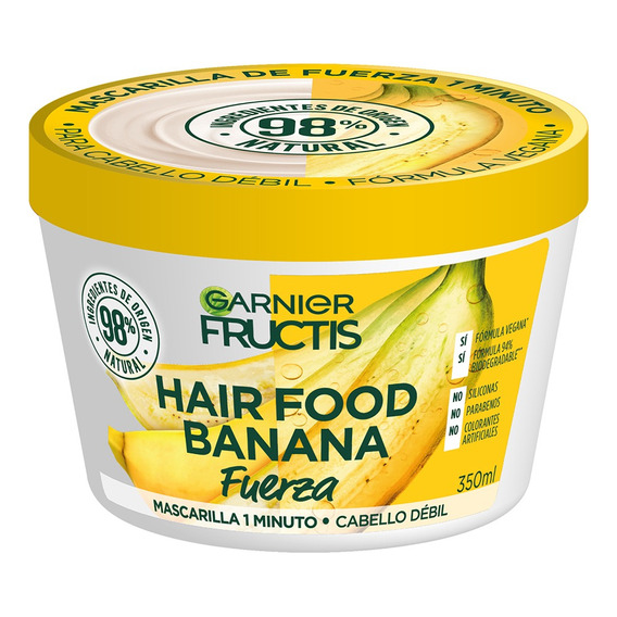 Mascarilla Capilar Garnier Fructis Banana Cabello Débil 350ml