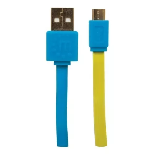 Cable Usb Manhattan V2.0 A Micro B 1.0m Plano Azul/amaril /v