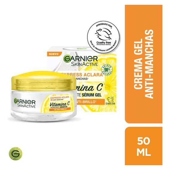 Hidratante Sérum Gel Garnier Express Aclara 50ml Momento de aplicación Día Noche Tipo de piel Todo tipo de piel