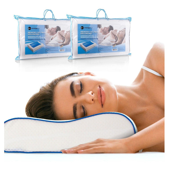 Combo: 2 Almohadas Gel Ortopédica Memoria Energy Plus