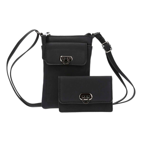 Cartera Hush Puppies V23of Dering Cross Black Para Dama