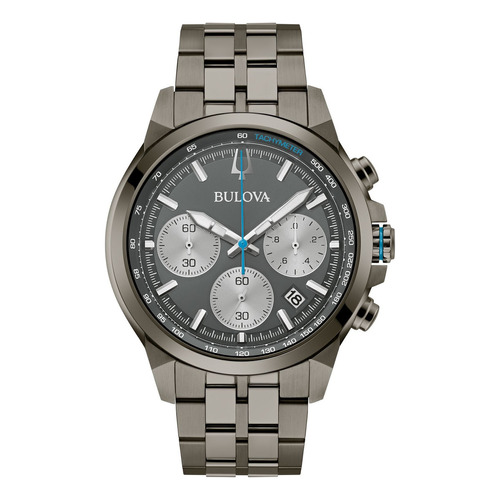 Reloj Bulova 98b412 Surveyor Para Caballero Ts Correa Gris oscuro Bisel Gris oscuro Fondo Gris oscuro