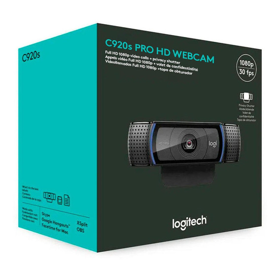 Camara Logitech C920s Pro Hd Webcam Black