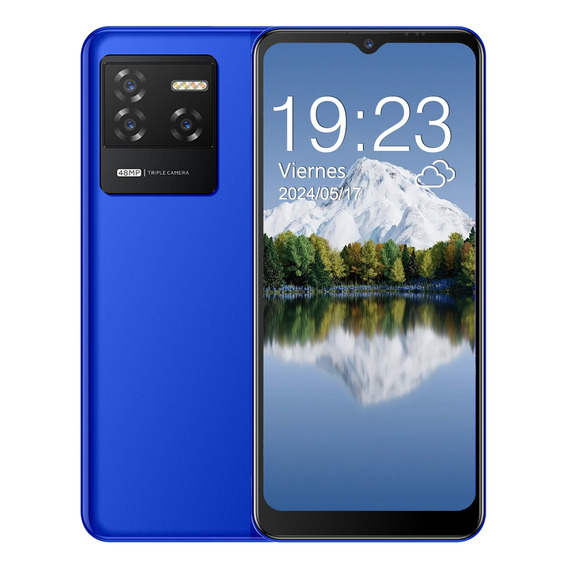 Twl Vision Plus Android 13.0 Teléfono Dual Sim 4gb Ram + 128gb Gran Pantalla 6.51pulgadas Unlock With Fingerprint Slider Azul