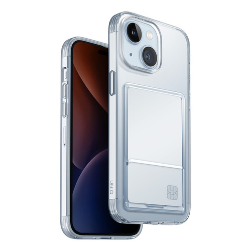 Carcasa Con Tarjetero Para iPhone 15 - Marca Uniq Modelo Air Fender - Transparente