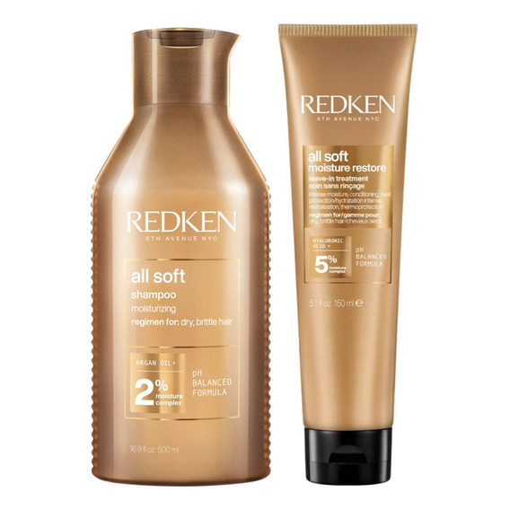 Shampoo 500ml + Crema Con Acido Hialurónico Redken All Soft