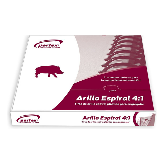 Perfex Arillo Espiral Color Negro Paso 4:1 (22mm) 35pzas