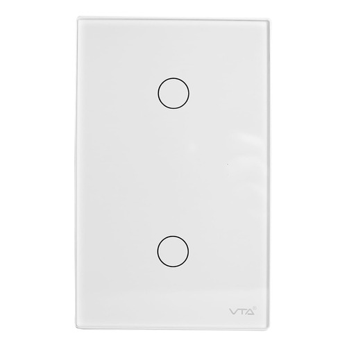 Interruptor Touch Doble Link Iot Vta+ Smart Home Color Blanco