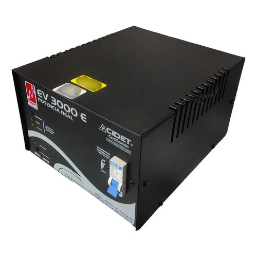 Regulador Voltaje Elevador 3000va 3kv Watt Potenciareal 110v Color Negro