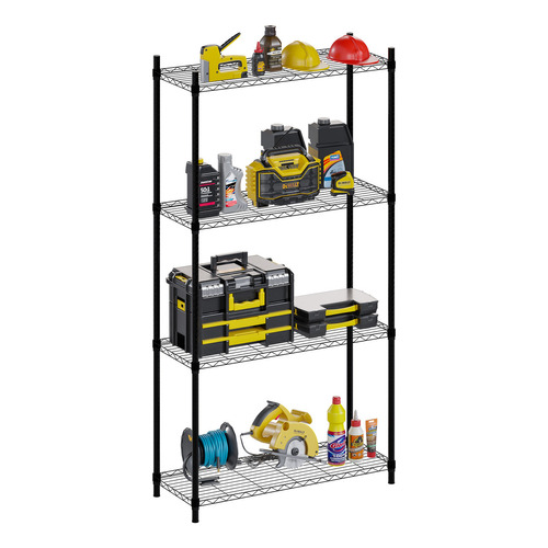 Rack Anaquel Metálico 4 Repisas Mubson Estante Organizador Color Negro