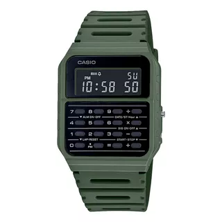 Reloj Calculadora Clasico Casio Ca-53w-1 Relojesymas Verde Wf-3b