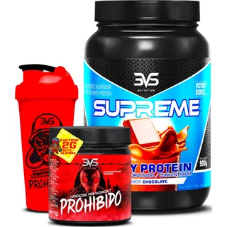 Whey Protein 3w Supreme 900g + Pré Treino Prohibido 360g
