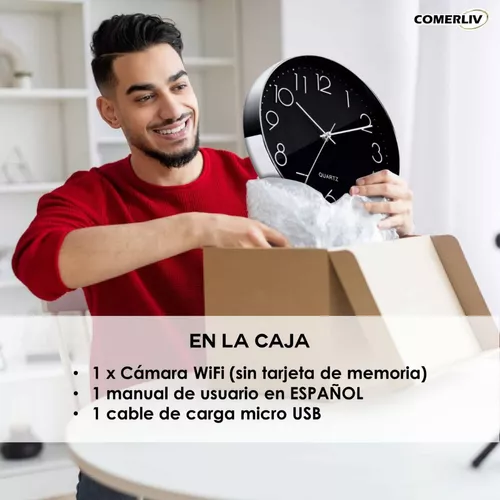 Camara Espia Reloj Pared Cámara Wifi Full Hd Wifi 2.4 Ghz Oculta Hogar  Bateria De Larga Duración 3500 Mah Memoria Micro Sd De Hasta 512 Gb  Monitoreo Mediante Teléfono Inteligente Cámara De Seguridad