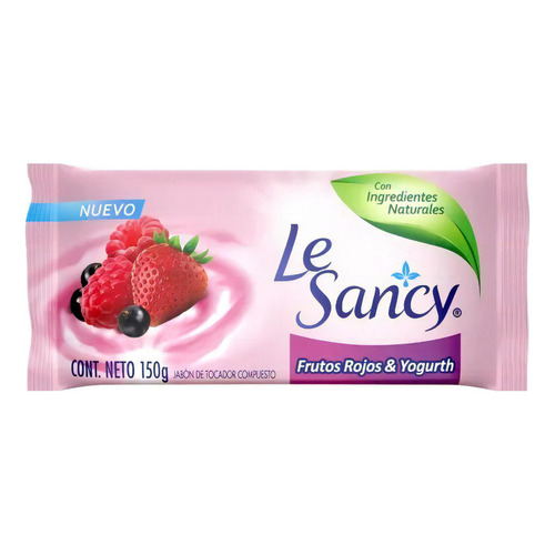 Jabon Le Sancy Barra Frutos Rojos/yogurth 150gr Unidad