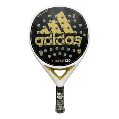 Paleta adidas X-treme Ltd Silver/gold 3.2 2021 Con Funda Color Blanco,negro y dorado