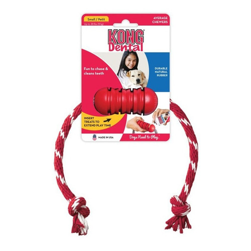 Kong Dental Con Soga - Small Color Rojo