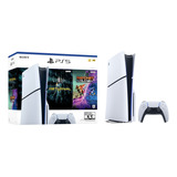 Console Padrão Ps5 Slim Bundle Ratchet & Clank And Returnal Cor Branco