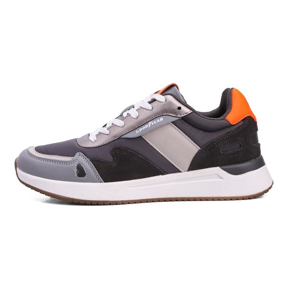 Tenis Deportivo Goodyear Color Gris/negro/naranja Gy865-a